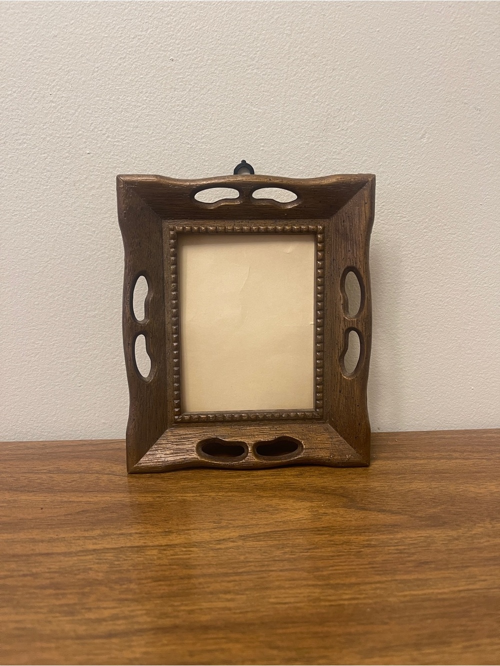 Plastic Faux Wood Picture Frame with Plastic Hanger